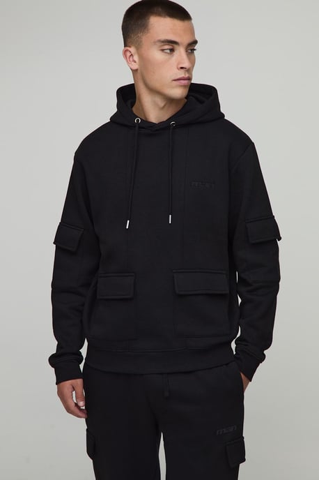 Regular Fit Man Cargo Hooded Panelled Tracksuit - Image 3
