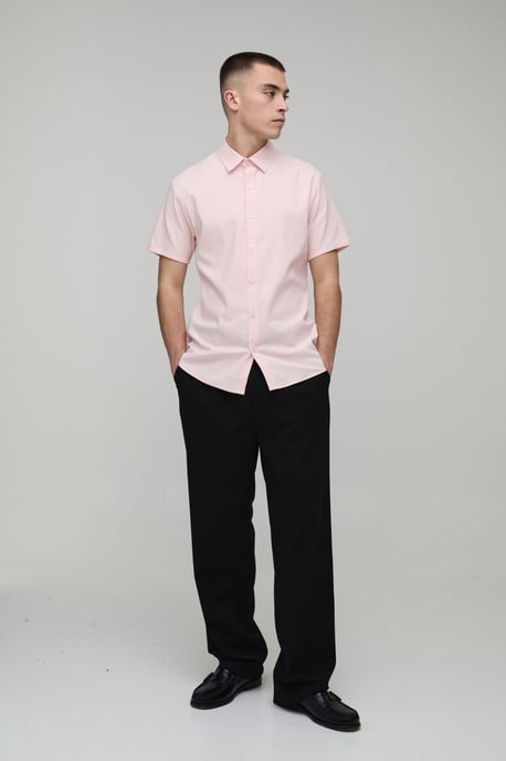 Slim Fit Short Sleeve Cotton Shirt - Image 4
