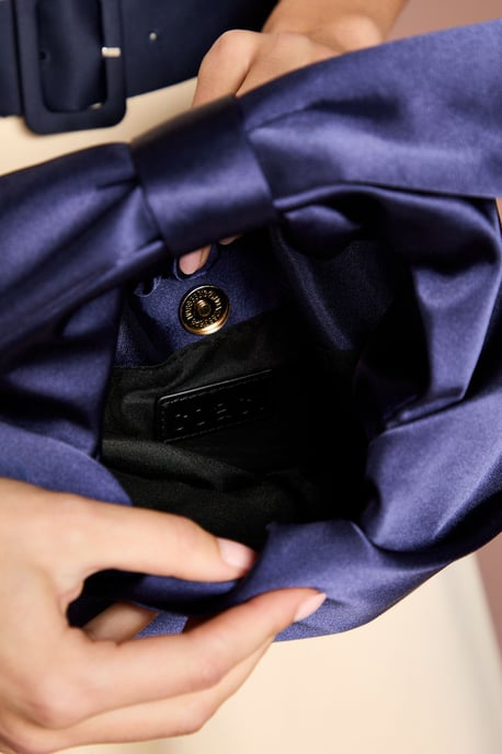 Jennifer Satin Bow Detail Grab Bag - Image 3