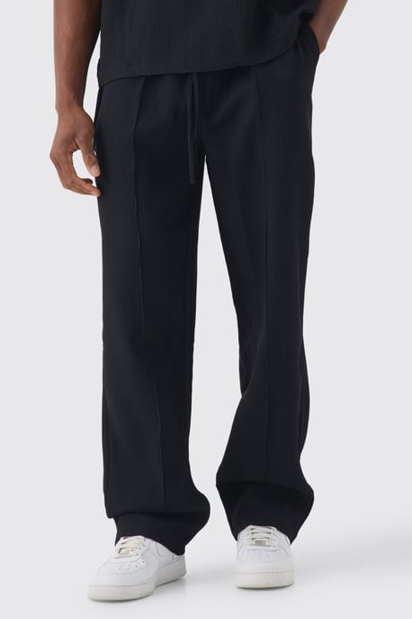Elasticated Waist Relaxed Fit Pleated Trouser - Image 1