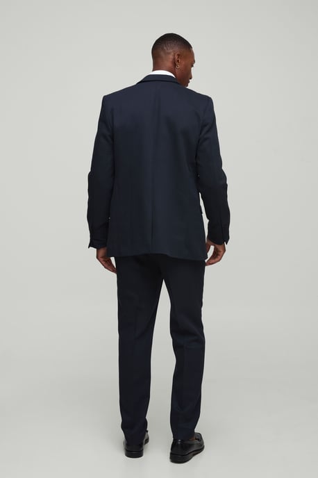 Slim Fit Single Breasted Twill Blazer - Image 2