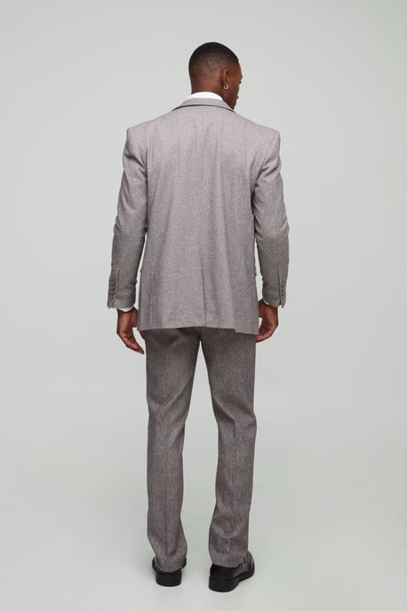Straight Fit Herringbone Suit Jacket - Image 2
