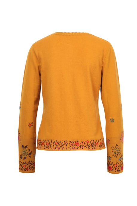 Cardigan Intarsia Floral Pattern - Image 2