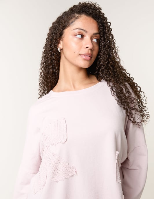 Lace Bow Sweat Top - Image 2