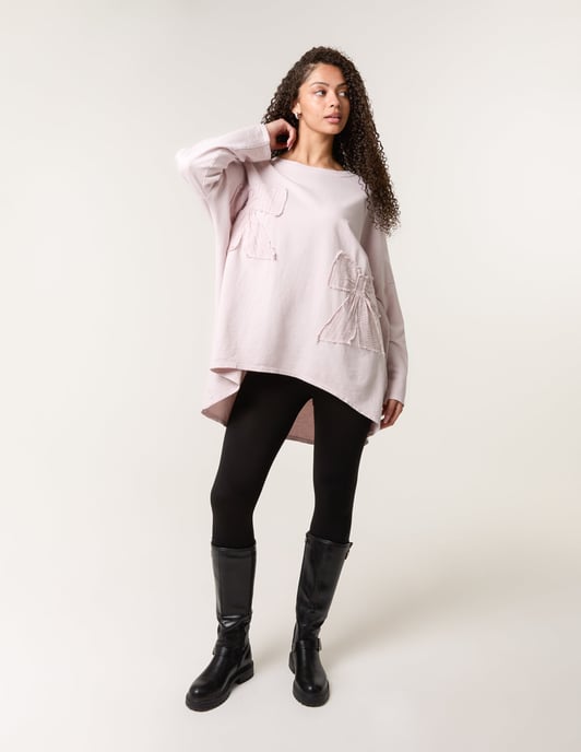 Lace Bow Sweat Top - Image 3