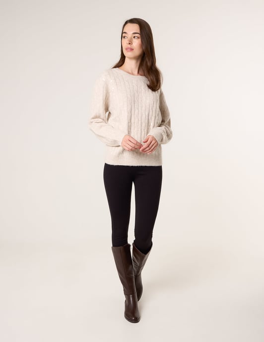 Round Neck Jumper With Sequin - Image 3