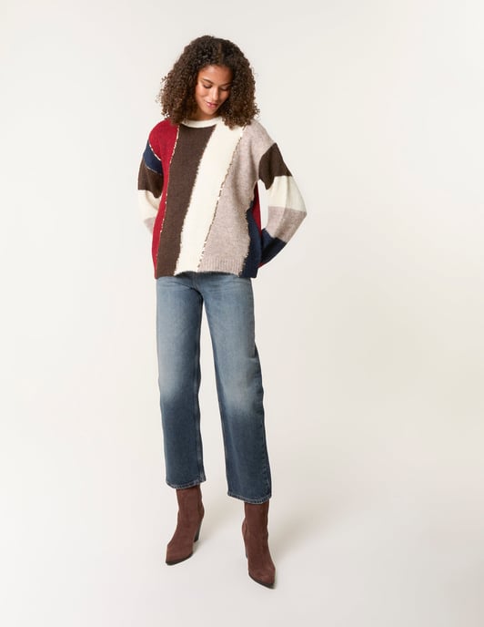 Stripe Sequin Detail Jumper - Image 2