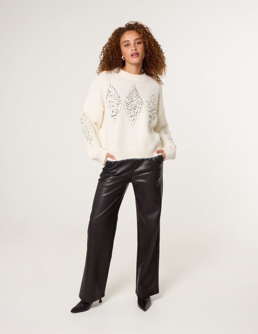 Diamond Sequin Jumper - Image 1