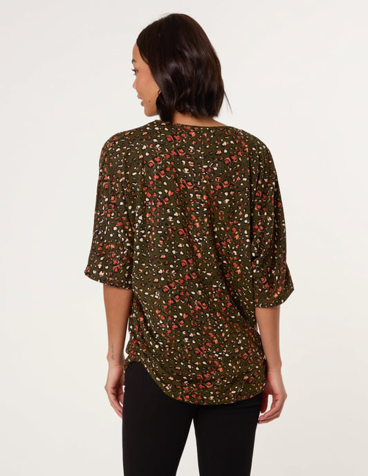 Printed Zip Front Top - Image 4