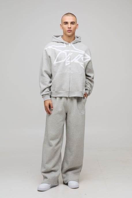 Oversized Boxy M Star Printed Zip Through Hooded Tracksuit - Image 4