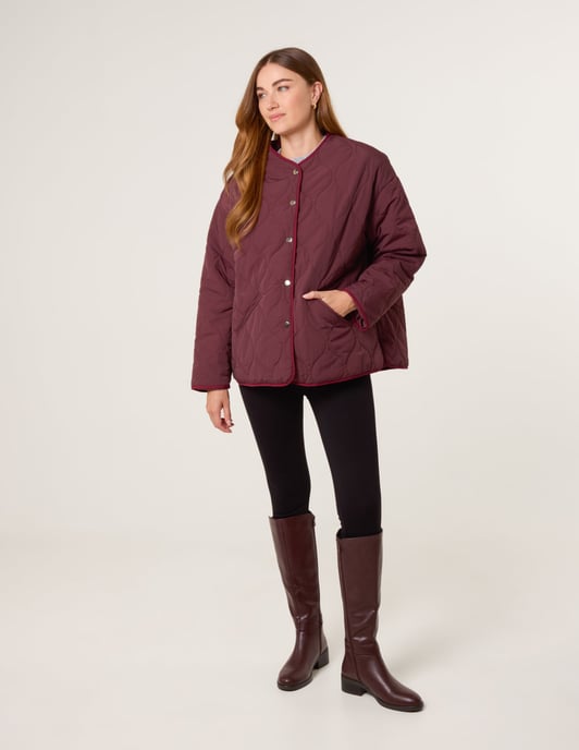 Button Front Quilted Jacket - Image 2
