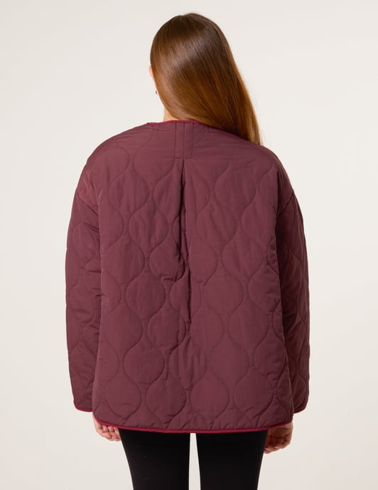 Button Front Quilted Jacket - Image 4