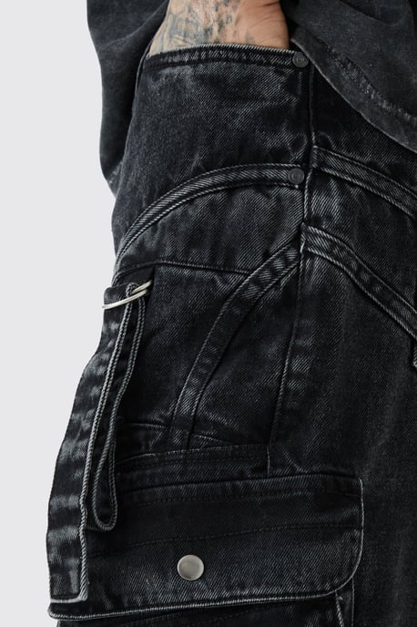 Tall Baggy Strap And Buckle Detail Jeans - Image 3