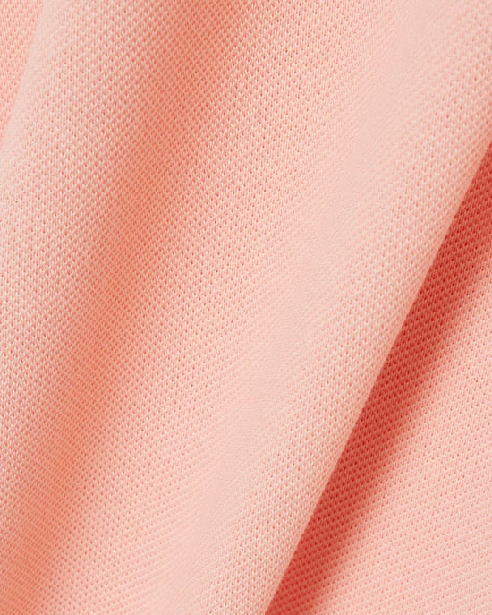 L.12.12 Lacoste Classic Fit Mens Short Sleeve Polo Shirt Classic Fit Polo Shirt in Coral - Image 4