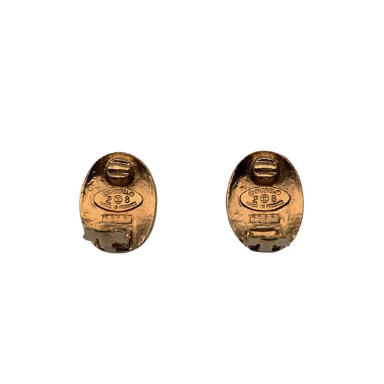 Chanel Vintage metalen oorbellen - Image 3