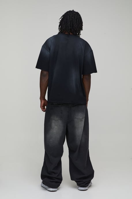 Tall Spray Washed Paint Splatter Balloon Jeans - Image 2