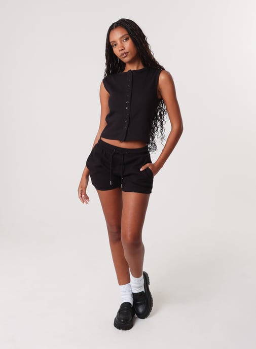 Ribbed Sleeveless Short Set - Image 3