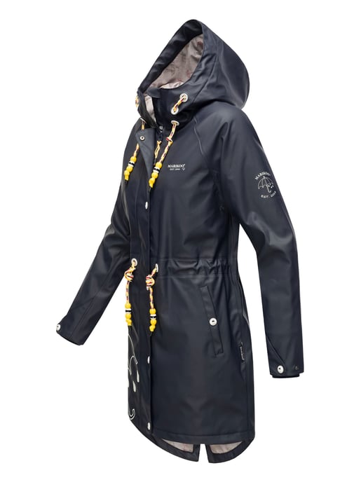 Marikoo dames regenjas – Dancing Umbrella, waterdicht met capuchon - Image 3
