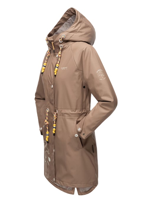 Marikoo dames regenjas – Dancing Umbrella, waterdicht met capuchon - Image 4