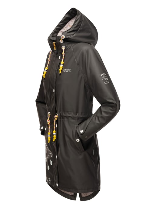 Marikoo dames regenjas – Dancing Umbrella, waterdicht met capuchon - Image 4