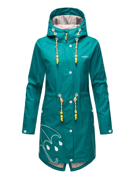 Marikoo dames regenjas – Dancing Umbrella, waterdicht met capuchon - Image 1
