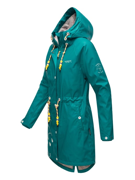 Marikoo dames regenjas – Dancing Umbrella, waterdicht met capuchon - Image 3