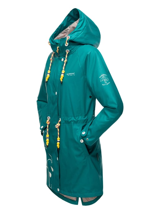 Marikoo dames regenjas – Dancing Umbrella, waterdicht met capuchon - Image 4