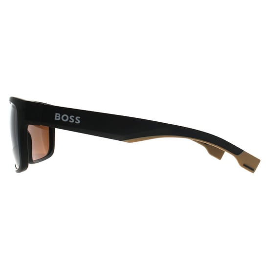 Hugo Boss Square Heren Mat Zwart Bruin Gepolariseerd BOSS 1497/S - Image 3