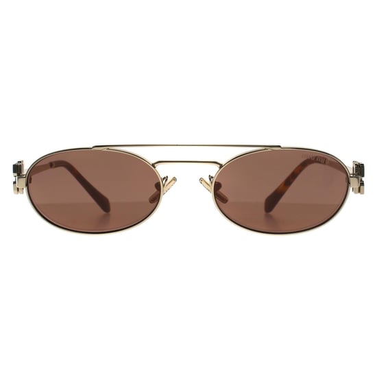 Miu Miu Oval Womens Pale Gold Brown Silver MU 54ZS - Image 1