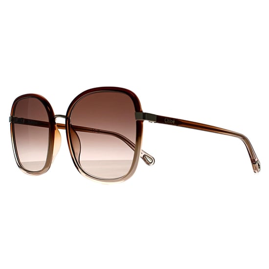 Chloe Square Womens Crystal Brown Lichtroze Bruin Gradiënt met Lichtspiegel CH0031S - Image 2