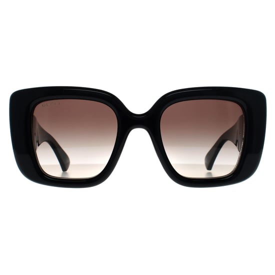 Gucci Square Womens Shiny Black Grey Gradient GG1975S - Image 1