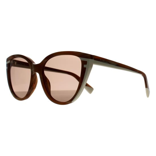 Furla Cat Eye Womens Honey Brown White Horn Brown SFU783 - Image 2