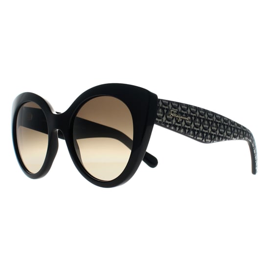 Salvatore Ferragamo Cat Eye Womens Zwart Gancini Grijs SF964S - Image 2