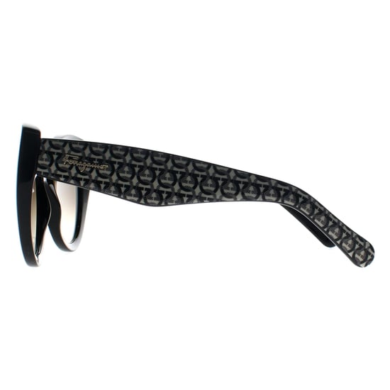 Salvatore Ferragamo Cat Eye Womens Zwart Gancini Grijs SF964S - Image 3
