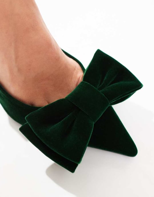 ASOS DESIGN Saffirbågdetalj medelhöga skor i grönt - Image 3