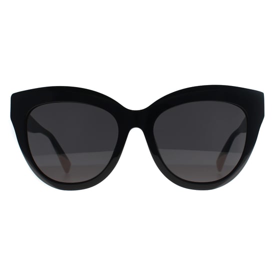Furla Cat Eye Womens Shiny Black Smoke Dark Grey SFU780 - Image 1