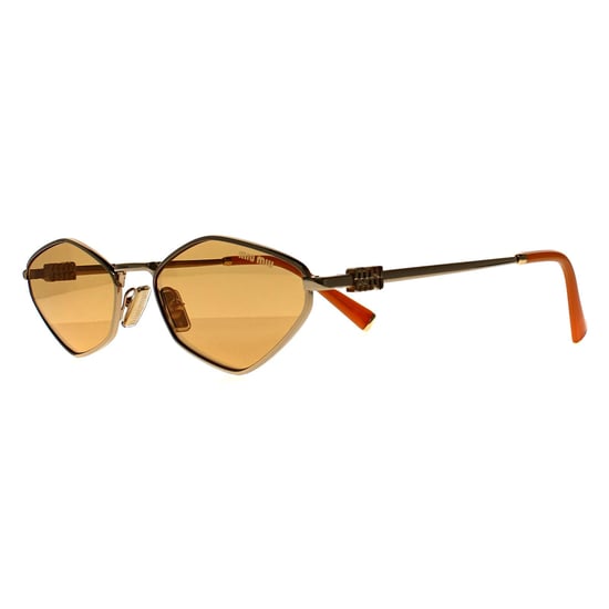 Miu Miu Oval Womens Gold Light Orange Silver Mirror MU 56ZS - Image 2