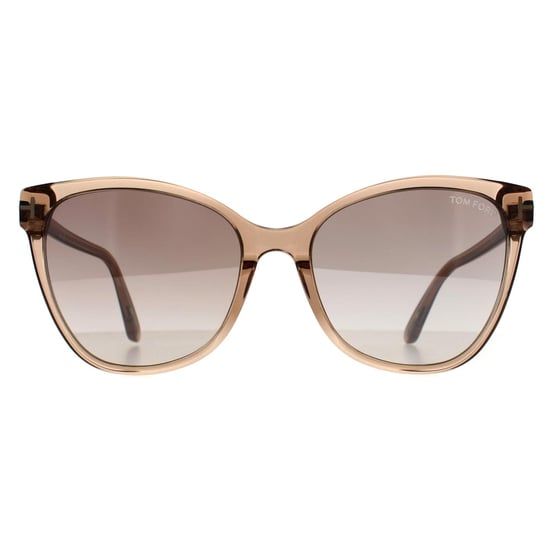 Tom Ford Cat Eye Dames Glimmend Lichtbruin Bruin Spiegel Ani FT0844 - Image 1