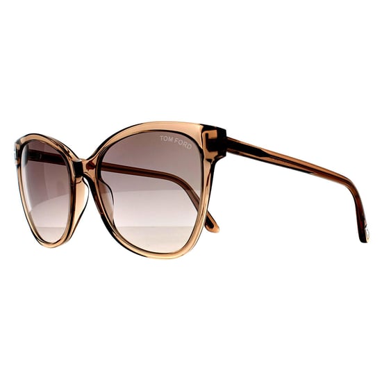 Tom Ford Cat Eye Dames Glimmend Lichtbruin Bruin Spiegel Ani FT0844 - Image 2