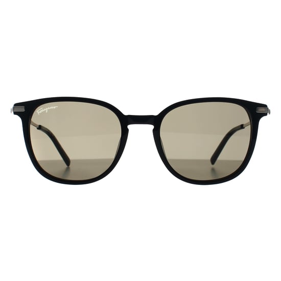 Salvatore Ferragamo Rond Heren Zwart Groen Grijs SF1015S - Image 1