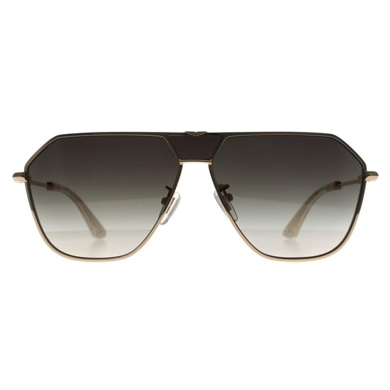 Police Aviator Mens Shiny Pink Gold Smoke Grey Gradient SPLL89 Horizon 8 - Image 1
