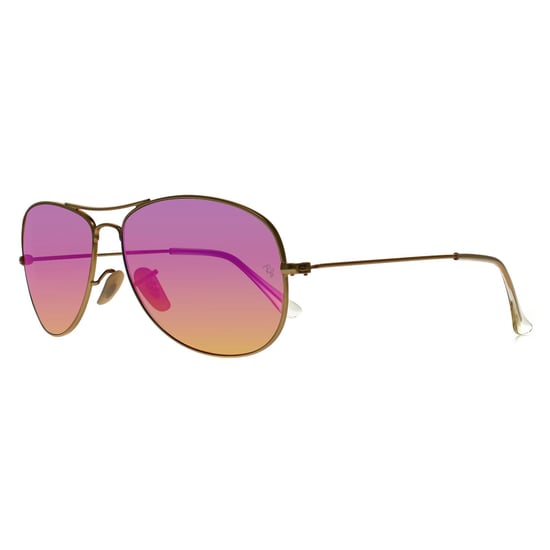 Ray-Ban Aviator Heren Goud Cyclamen Flash Zonnebril - Image 2