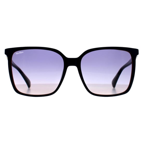 Max Mara Square Womens Shiny Bi-layer Navy Blue Gradient MM0046 Emme11 - Image 1
