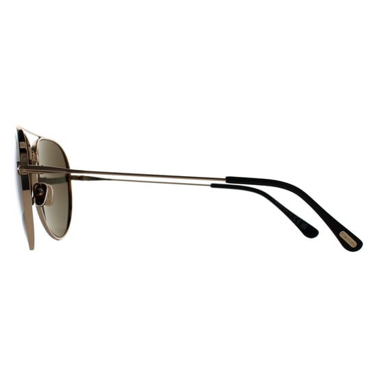 Tom Ford Aviator Unisex Shiny Rose Gold Smoke Grey Dashel FT0996 - Image 3