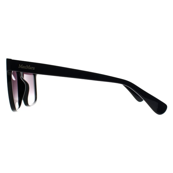 Max Mara Square Womens Shiny Black Smoke Grey Gradient MM0042 Logo9 - Image 3