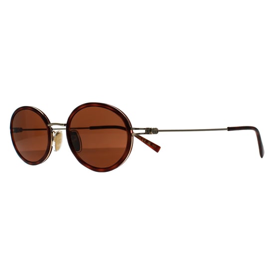 Gucci Oval Womens Havana Gold Brown GG1980S - Image 2