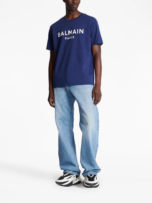 Logo Print T-Shirt in Navy - Image 2