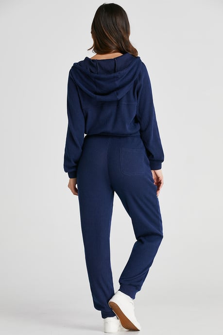 Hooded Ribbed Knit Jogger Set - Image 4