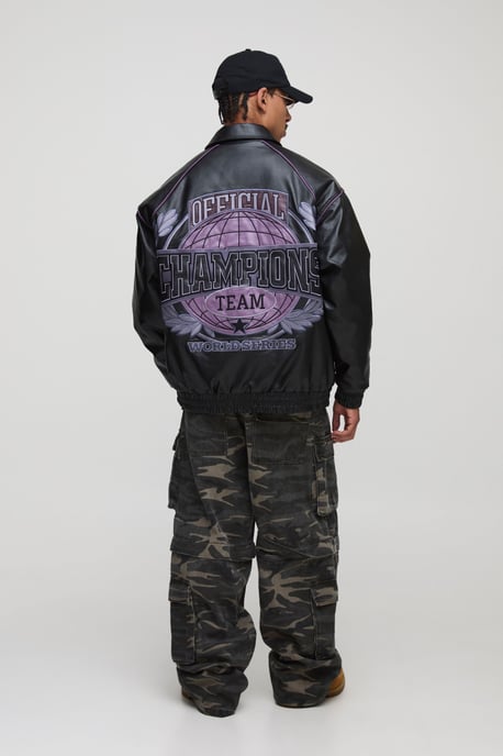 Camo Print Zip Off 2-in-1 Baggy Cargo Trousers - Image 2