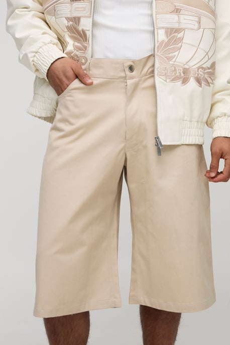 Baggy Washed Twill Shorts - Image 3